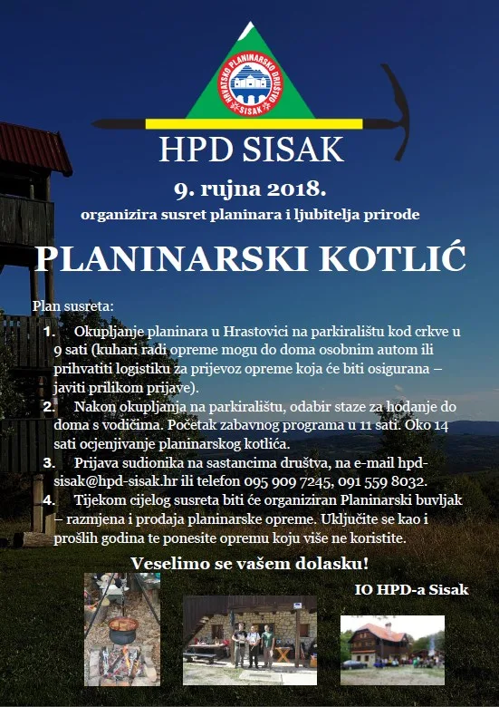 Planinarski kotlic 2018